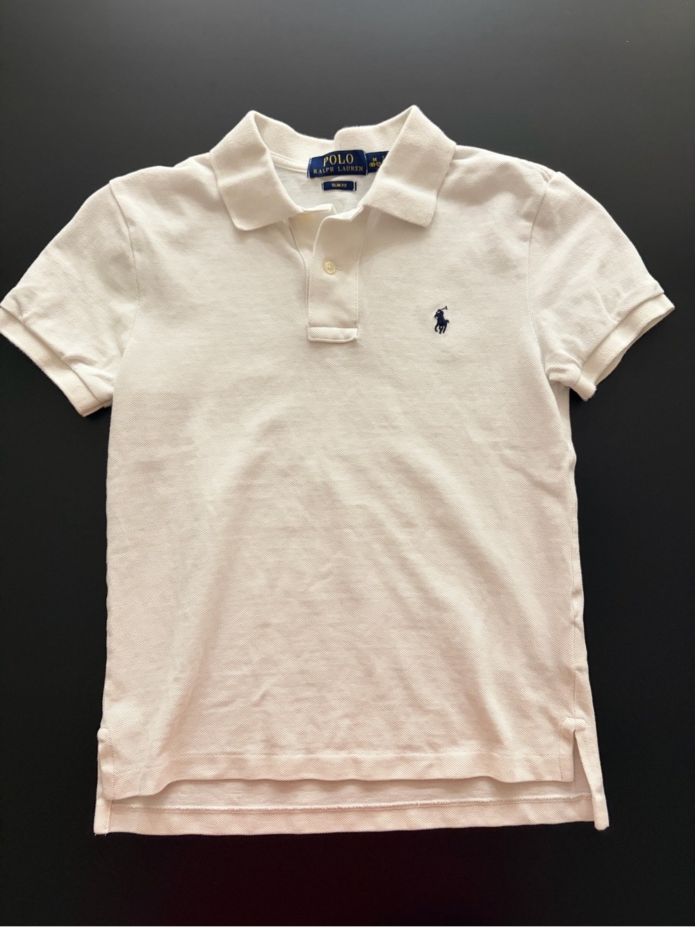 Polo by Ralph Lauren Kids Cream Polo with Navy Pony